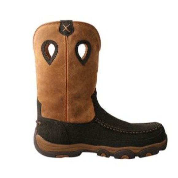 Twisted X Mens 11" Pull On Hiker Boot Nano Toe charcoal & tan New size 11 - Picture 8 of 9